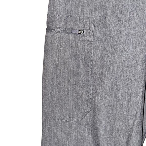 Figs Yola Skinny Scrub Pants Women's Size L Graphite Gray Mid Rise Pockets - Picture 3 of 8